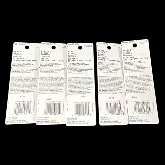 Lot of 5 CoverGirl Perfect Blend Pencil Black Brown 110 - Picture 2 of 2